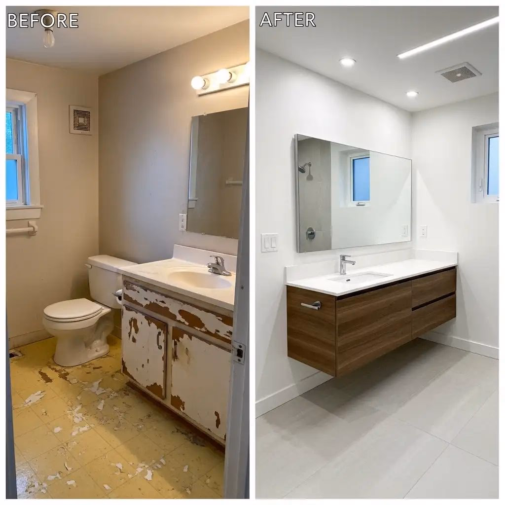 Before and after project 1